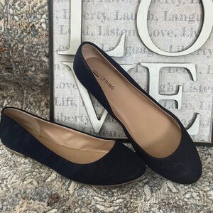 Call It Spring Women’s Navy, Soft, Suede-Look Ballet Flats, US Size 9, EU 40